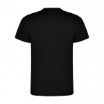 Camiseta infantil de manga corta de algodón en punto 165 g/m2 Roly color negro segunda vista trasera