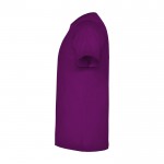 Camiseta infantil de manga corta de algodón en punto 165 g/m2 Roly color morado vista lateral