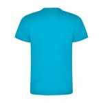 Camiseta infantil de manga corta de algodón en punto 165 g/m2 Roly color turquesa segunda vista trasera