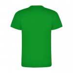 Camiseta infantil de manga corta de algodón en punto 165 g/m2 Roly color verde pasto segunda vista trasera