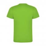 Camiseta infantil de manga corta de algodón en punto 165 g/m2 Roly color verde lima segunda vista trasera