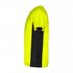 Camiseta deportiva infantil en bicolor de poliéster 140 g/m2 Roly color amarillo vista lateral