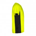 Camiseta deportiva infantil en bicolor de poliéster 140 g/m2 Roly color amarillo segunda vista lateral