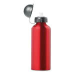 Botella de aluminio personalizada 600ml color Rojo segunda vista