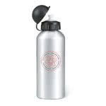 Botella de aluminio personalizada 600ml color Plateado Mate impreso