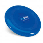 Frisbee personalizado con tu logo color Azul cuarta vista con logo