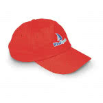 Gorra promocional barata color Rojo impreso