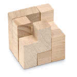 Puzzle de madera para publicidad y empresas color Madera cuarta vista