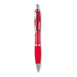 Atractivos bolígrafos personalizados baratos color Rojo cuarta vista con logo