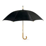 Paraguas personalizado 23'' con mango de madera color Negro tercera vista