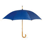 Paraguas personalizado 23'' con mango de madera color Azul cuarta vista