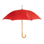 Paraguas personalizado 23'' con mango de madera color Rojo