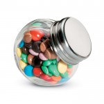 Caramelos de chocolate en bote de cristal con tapa personalizable color multicolor segunda vista