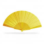 Abanicos serigrafiados para publicidad color Amarillo