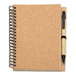 Libreta personalizada de papel reciclado color Beige tercera vista