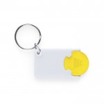 Llaveros con moneda para carrito personalizados amarillo
