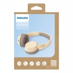 Auriculares inalámbricos y plegables para personalizar marca Phillips color beige quinta vista