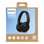 Auriculares plegables de botón de larga reproducción Phillips color negro octava vista