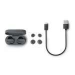 Auriculares inalámbricos con localizador y larga reproducción Phillips color gris oscuro cuarta vista