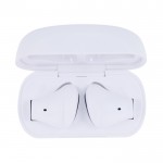 Auriculares inalámbricos ergonómicos en estuche personalizable color blanco cuarta vista