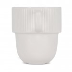 Taza apliable de porcelana con pequeña asa superior 270ml color blanco quinta vista