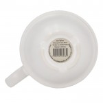 Taza apliable de porcelana con pequeña asa superior 270ml color blanco septima vista