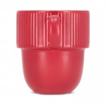 Taza apliable de porcelana con pequeña asa superior 270ml color rojo quinta vista