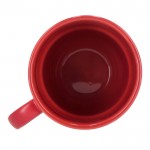 Taza apliable de porcelana con pequeña asa superior 270ml color rojo sexta vista