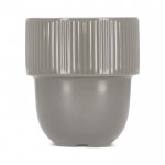 Taza apliable de porcelana con pequeña asa superior 270ml color gris cuarta vista