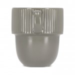Taza apliable de porcelana con pequeña asa superior 270ml color gris quinta vista