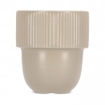 Taza apliable de porcelana con pequeña asa superior 270ml color gris claro cuarta vista