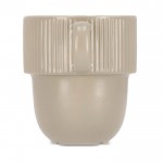 Taza apliable de porcelana con pequeña asa superior 270ml color gris claro quinta vista