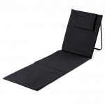 Esterilla plegable para la playa con respaldo ajustable color negro