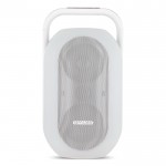 Altavoz blanco con luz ambiental multicolor y asa superior marca Muse color blanco segunda vista