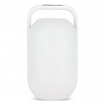 Altavoz blanco con luz ambiental multicolor y asa superior marca Muse color blanco tercera vista