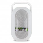 Altavoz blanco con luz ambiental multicolor y asa superior marca Muse color blanco sexta vista