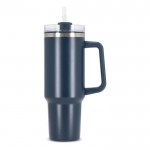 Vasos termo personalizados grandes de acero inoxidable con pajita 1,2L vista tercera