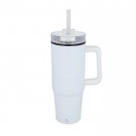 Vaso de acero inoxidable compatible con portavasos 800ml color blanco