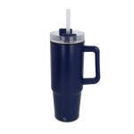 Vaso de acero inoxidable compatible con portavasos 800ml color azul oscuro