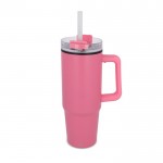 Vaso de acero inoxidable compatible con portavasos 800ml color rosa