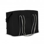 Bolsa térmica de RPET de un compartimiento con aislamiento de aluminio color negro cuarta vista