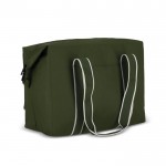 Bolsa térmica de RPET de un compartimiento con aislamiento de aluminio color verde oliva cuarta vista
