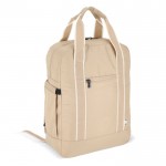 Mochila de RPET para portátil con funcionalidad de bolsa 15.6'' color beige segunda vista