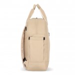 Mochila de RPET para portátil con funcionalidad de bolsa 15.6'' color beige tercera vista