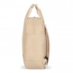 Mochila de RPET para portátil con funcionalidad de bolsa 15.6'' color beige cuarta vista