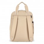 Mochila de RPET para portátil con funcionalidad de bolsa 15.6'' color beige quinta vista