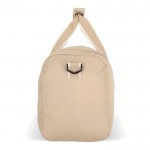 Bolsa de RPET para viaje o deporte con amplia apertura superior color beige tercera vista