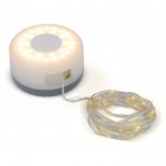 Tira de 8 metros de luces LED enrollables con batería recargable color gris