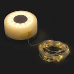 Tira de 8 metros de luces LED enrollables con batería recargable color gris segunda vista