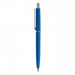 Bolígrafo de plástico con componentes de metal hecho en EU color azul claro tercera vista